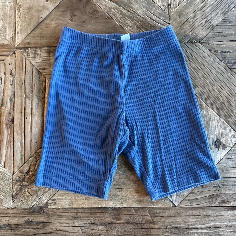 NWOT Old Navy Rib-Knit Long Blue Bike Shorts for Girls Small 6-7